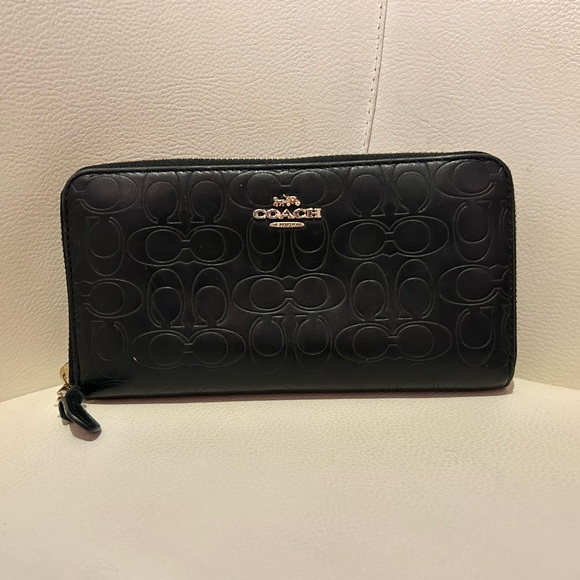 coach continental wallet in signature leather - Picture 1 of 5